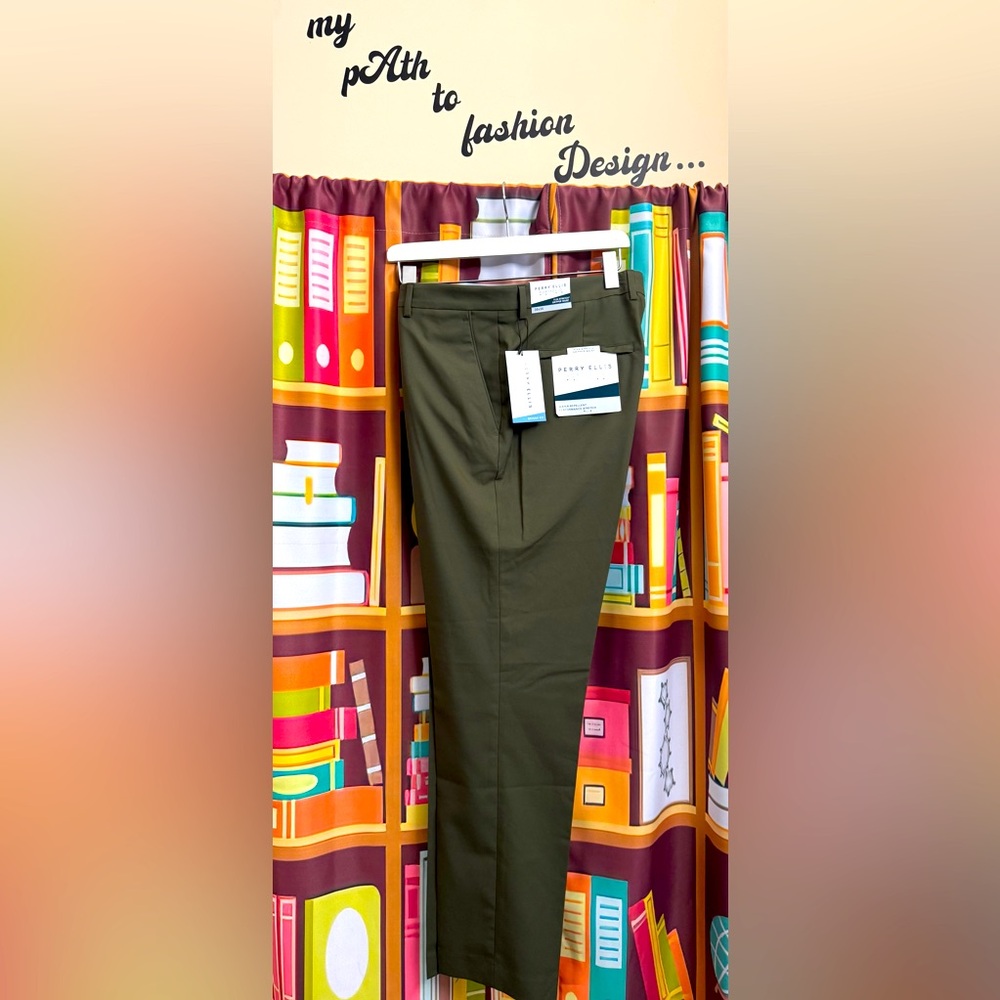 Perry Ellis Olive Green Trousers